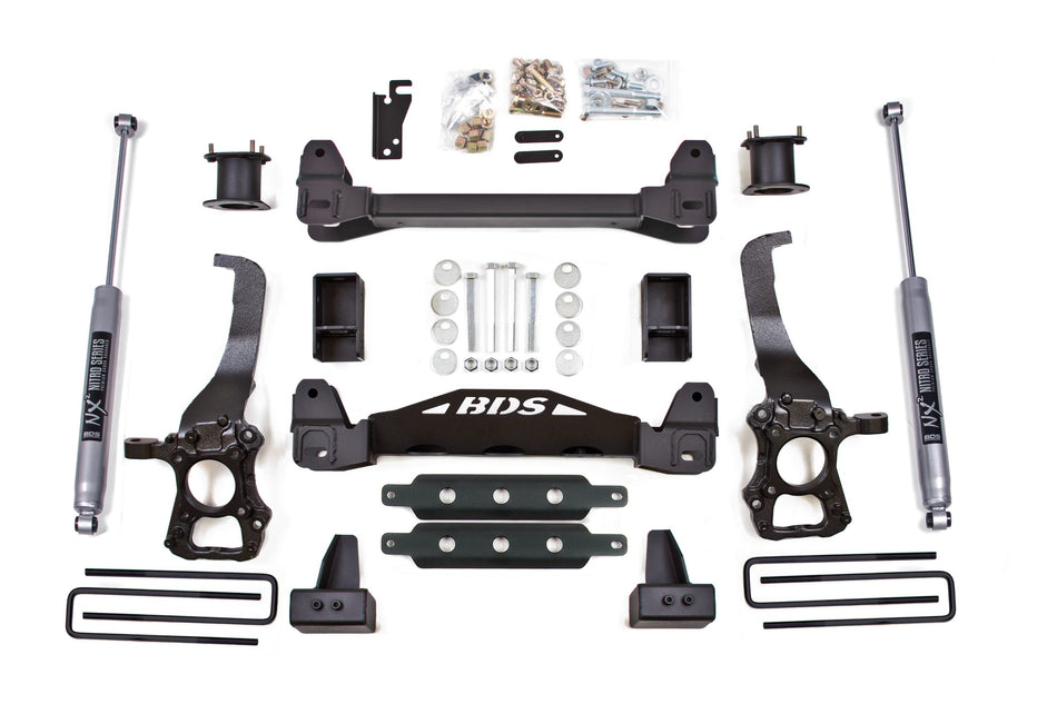 09-13 Ford F150 2wd 6 Inch Suspension Lift Kit, 4 Inch Rear Lift, Block - N/A, Nitro Shocks - BDS Suspension BDS2266H