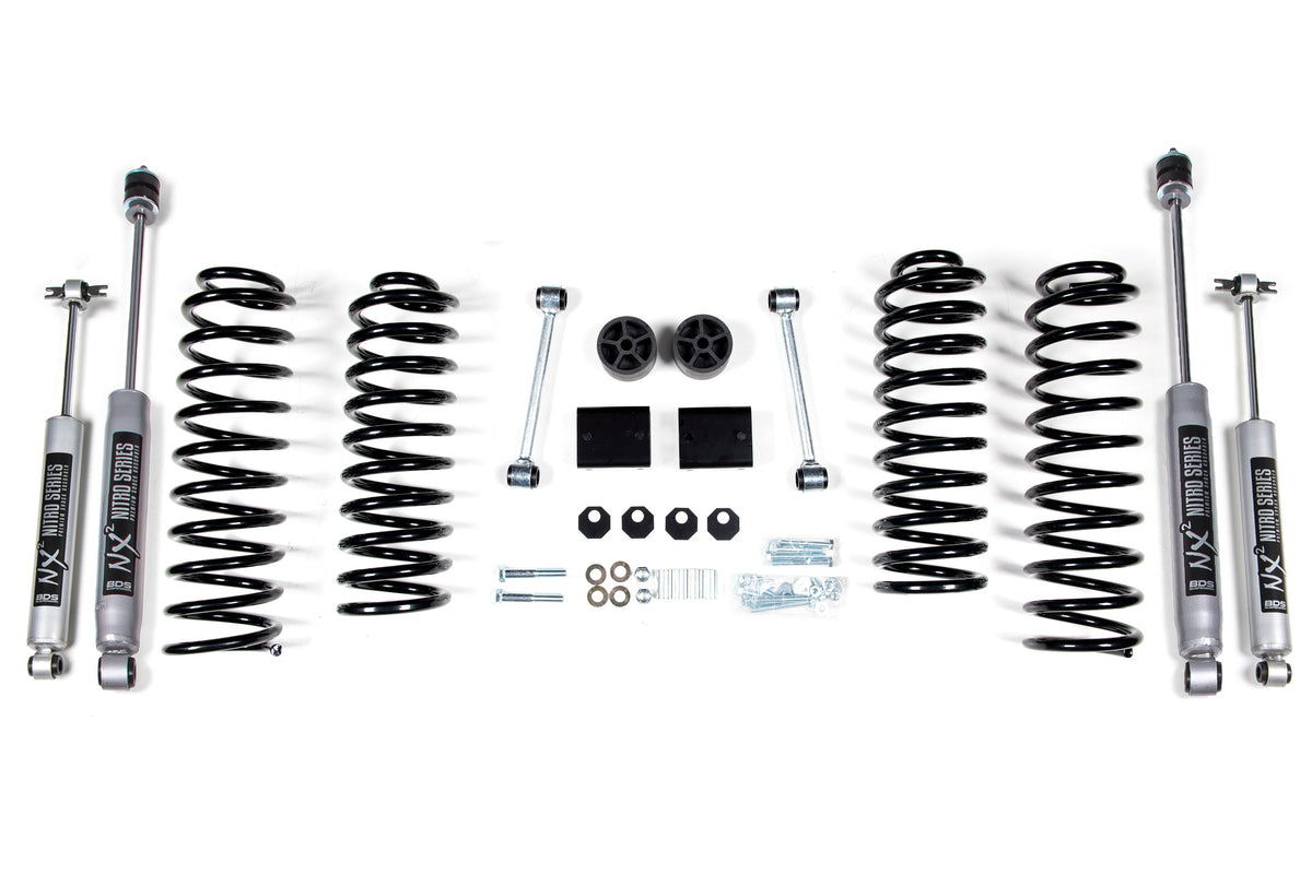 2 Inch Lift Kit | Coil Spring | Jeep Wrangler JK (07-11) 4-Door - BDS Suspension BDS1402FS