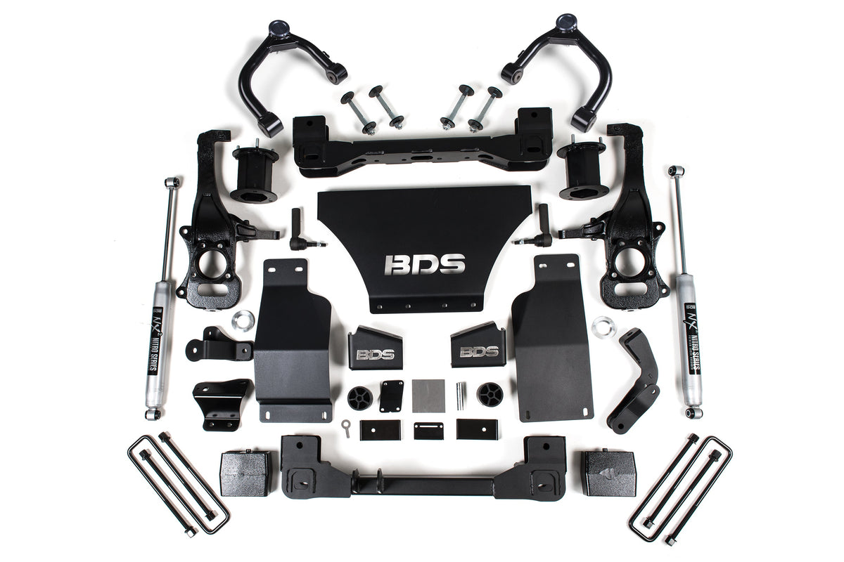 6 Inch Lift Kit | Chevy Silverado or GMC Sierra 1500 (19-26) 4WD | Gas - BDS Suspension BDS1801FS
