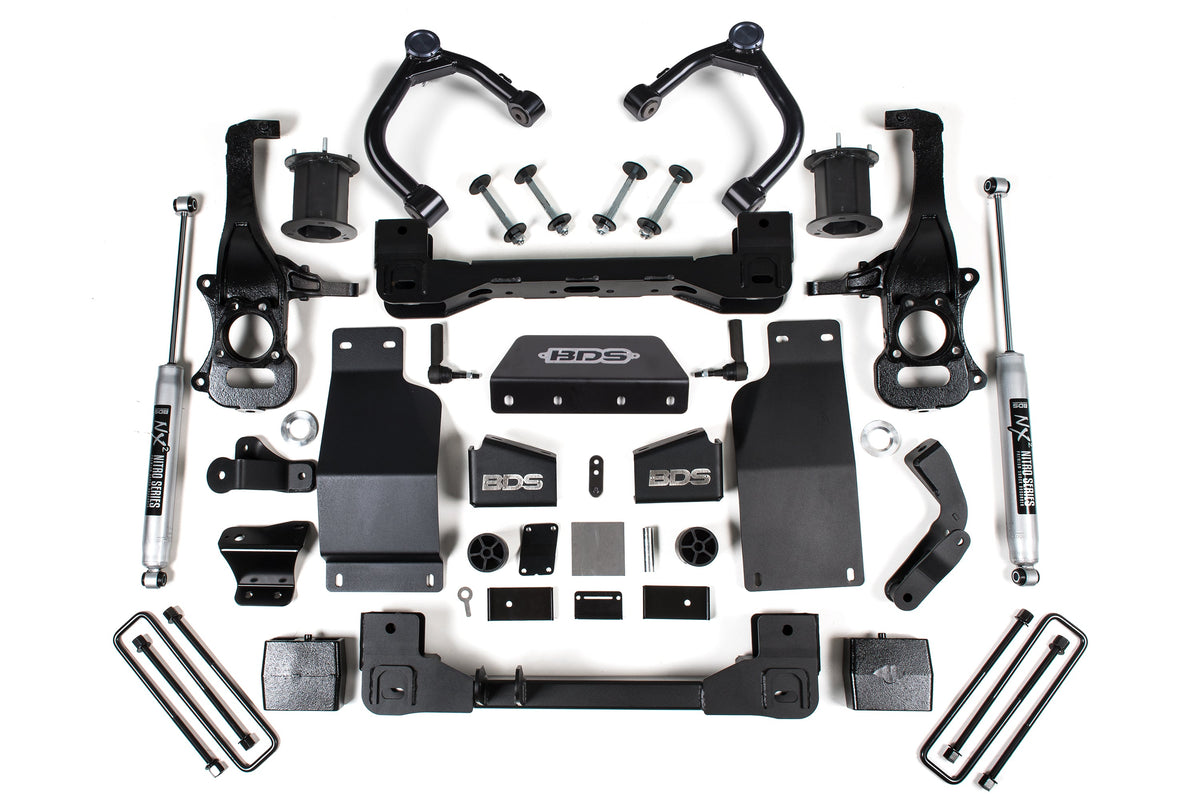 6 Inch Lift Kit | Chevy Silverado or GMC Sierra 1500 (19-26) 4WD | Diesel - BDS Suspension BDS1803FS