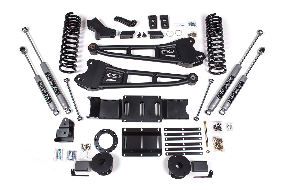 4 Inch Lift Kit w/ Radius Arm | Ram 2500 w/ Rear Air Ride (19-24) 4WD | Diesel - BDS Suspension BDS1714FS