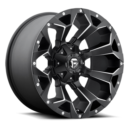 Aluminum Wheels 17X9 Assault D546 5 On 114.3/5 On 127 Matte Black/Milled 78.1 Bore -12 Offset 8 Spoke Fuel Off Road Wheels