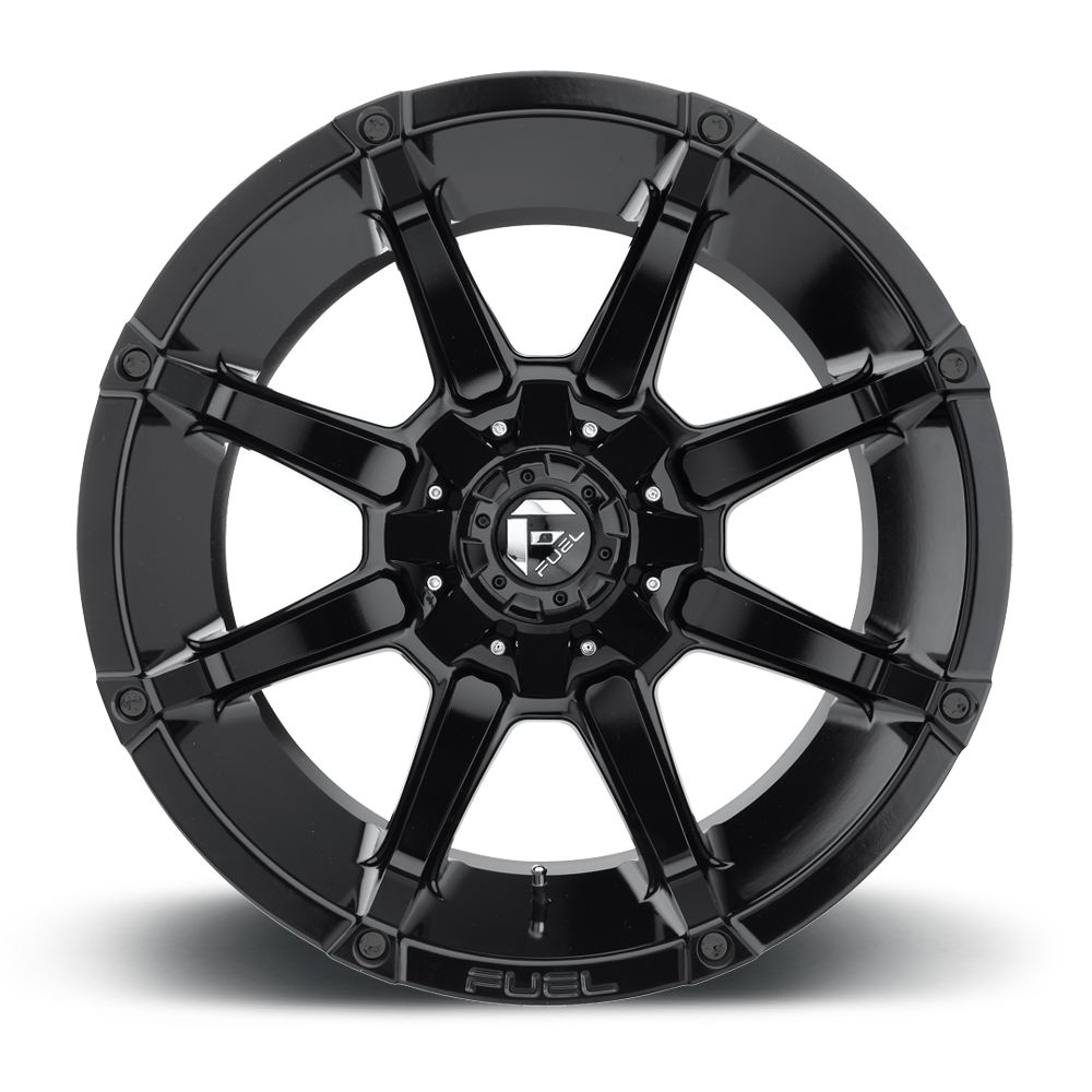 Aluminum Wheels 20X9 Coupler D575 6 On 135/6 On 139.7 Gloss Black 106.4 Bore 1 Offset 8 Spoke Fuel Off Road Wheels