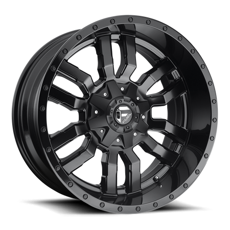 Aluminum Wheels 17X9 Sledge D596 5 On 114.3/5 On 127 Matte Black/Gloss Black Lip 78.1 Bore -12 Offset Fuel Off Road Wheels