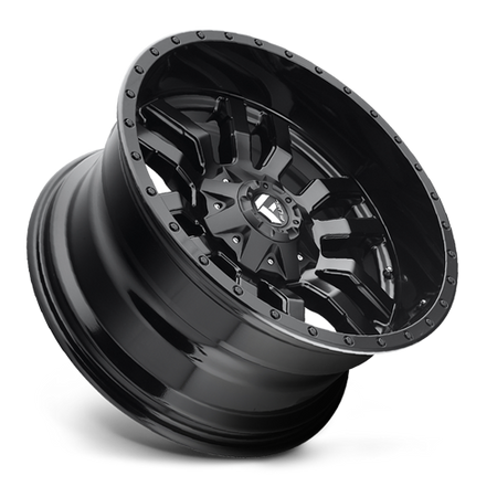 Aluminum Wheels 17X9 Sledge D596 5 On 114.3/5 On 127 Matte Black/Gloss Black Lip 78.1 Bore -12 Offset Fuel Off Road Wheels