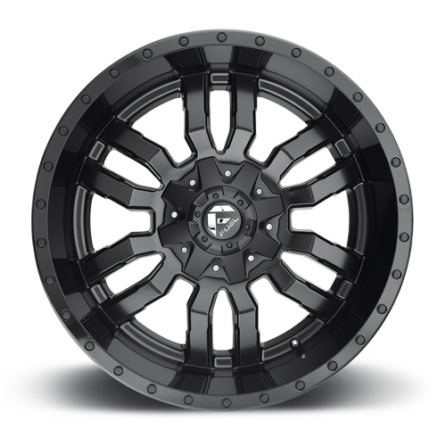 Aluminum Wheels 17X9 Sledge D596 5 On 114.3/5 On 127 Matte Black/Gloss Black Lip 78.1 Bore -12 Offset Fuel Off Road Wheels