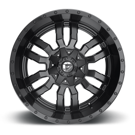 Aluminum Wheels 17X9 Sledge D596 5 On 114.3/5 On 127 Matte Black/Gloss Black Lip 78.1 Bore -12 Offset Fuel Off Road Wheels