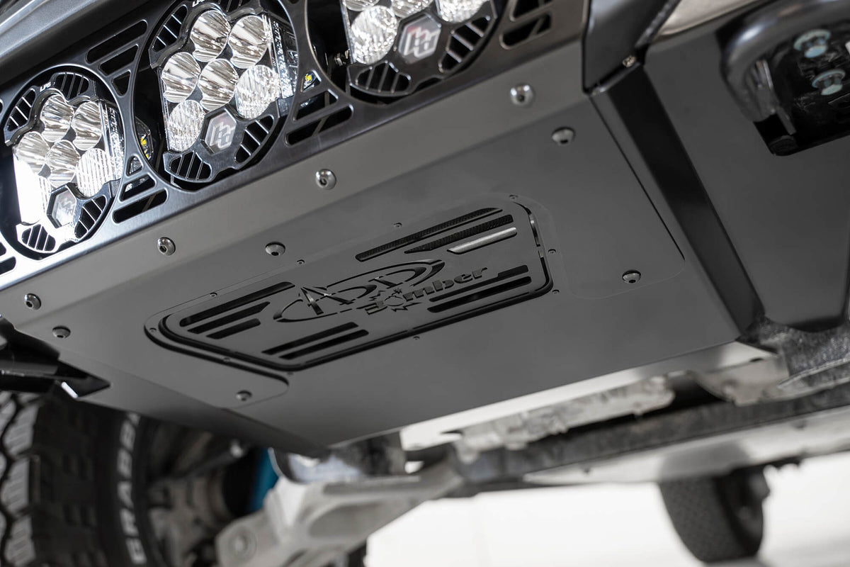 2017-2020 Ford Raptor Bomber Front Bumper Mounts for 3 Baja Designs LP6 Round Lights - Addictive Desert Designs F110014100103 - view 2