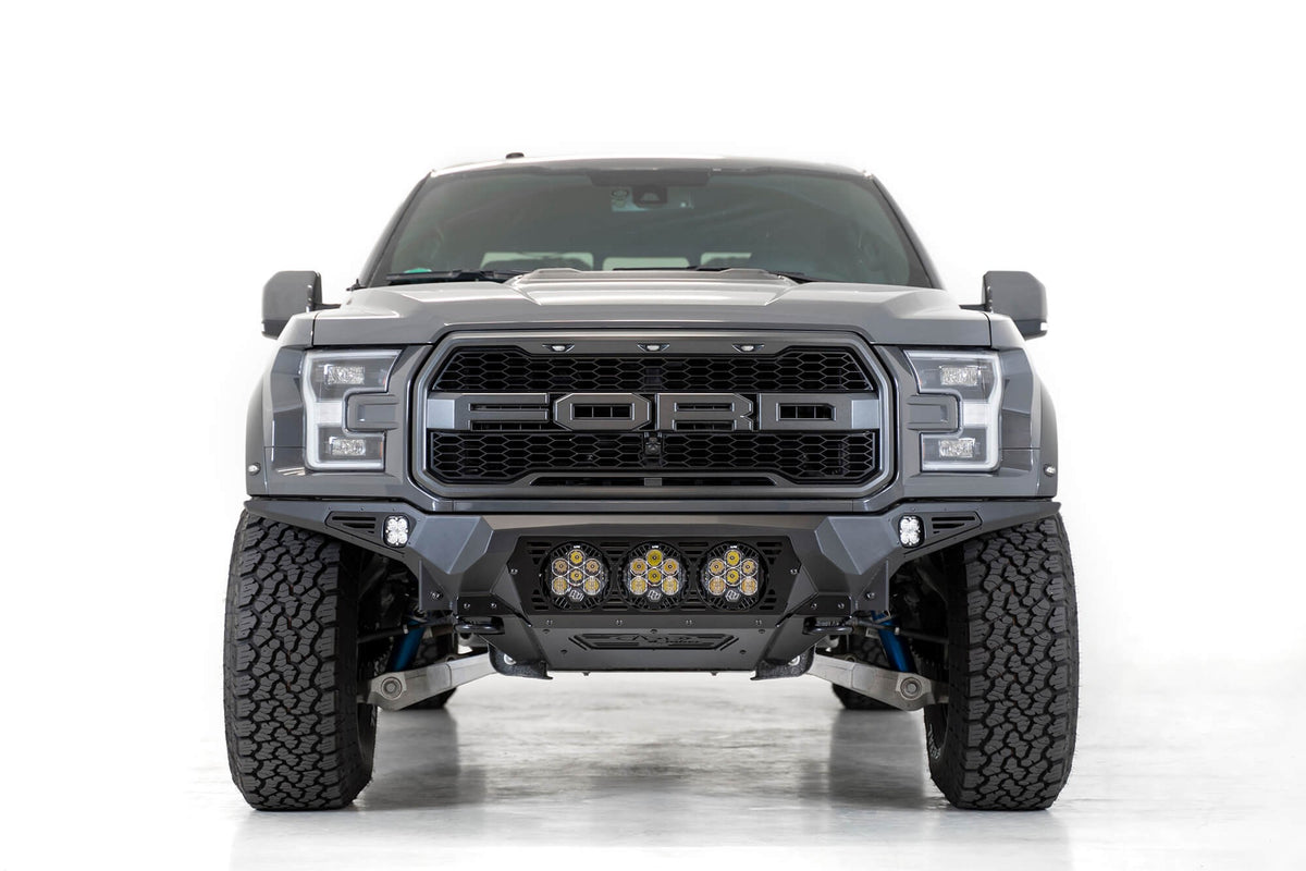 2017-2020 Ford Raptor Bomber Front Bumper Mounts for 3 Baja Designs LP6 Round Lights - Addictive Desert Designs F110014100103 - view 4