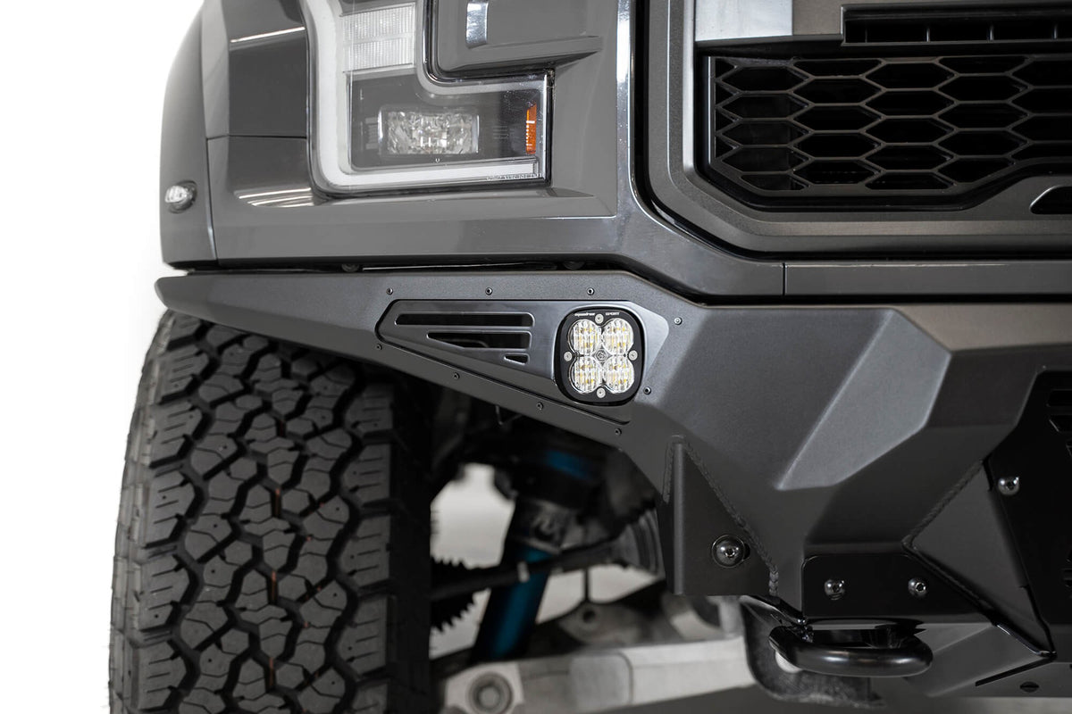 2017-2020 Ford Raptor Bomber Front Bumper Mounts for 3 Baja Designs LP6 Round Lights - Addictive Desert Designs F110014100103 - view 11