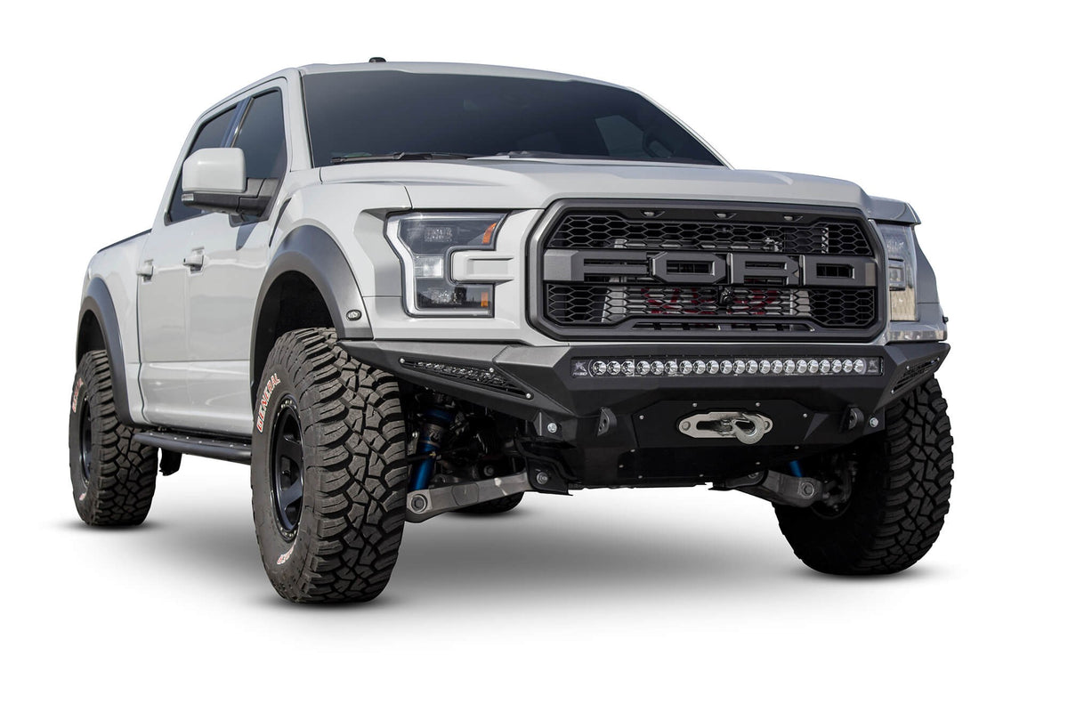 2017-2020 Ford F-150 Raptor Stealth Fighter Front Bumper With Winch Mount - Addictive Desert Designs F111202860103