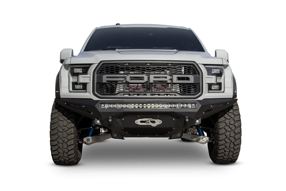 2017-2020 Ford F-150 Raptor Stealth Fighter Front Bumper With Winch Mount - Addictive Desert Designs F111202860103 - view 3