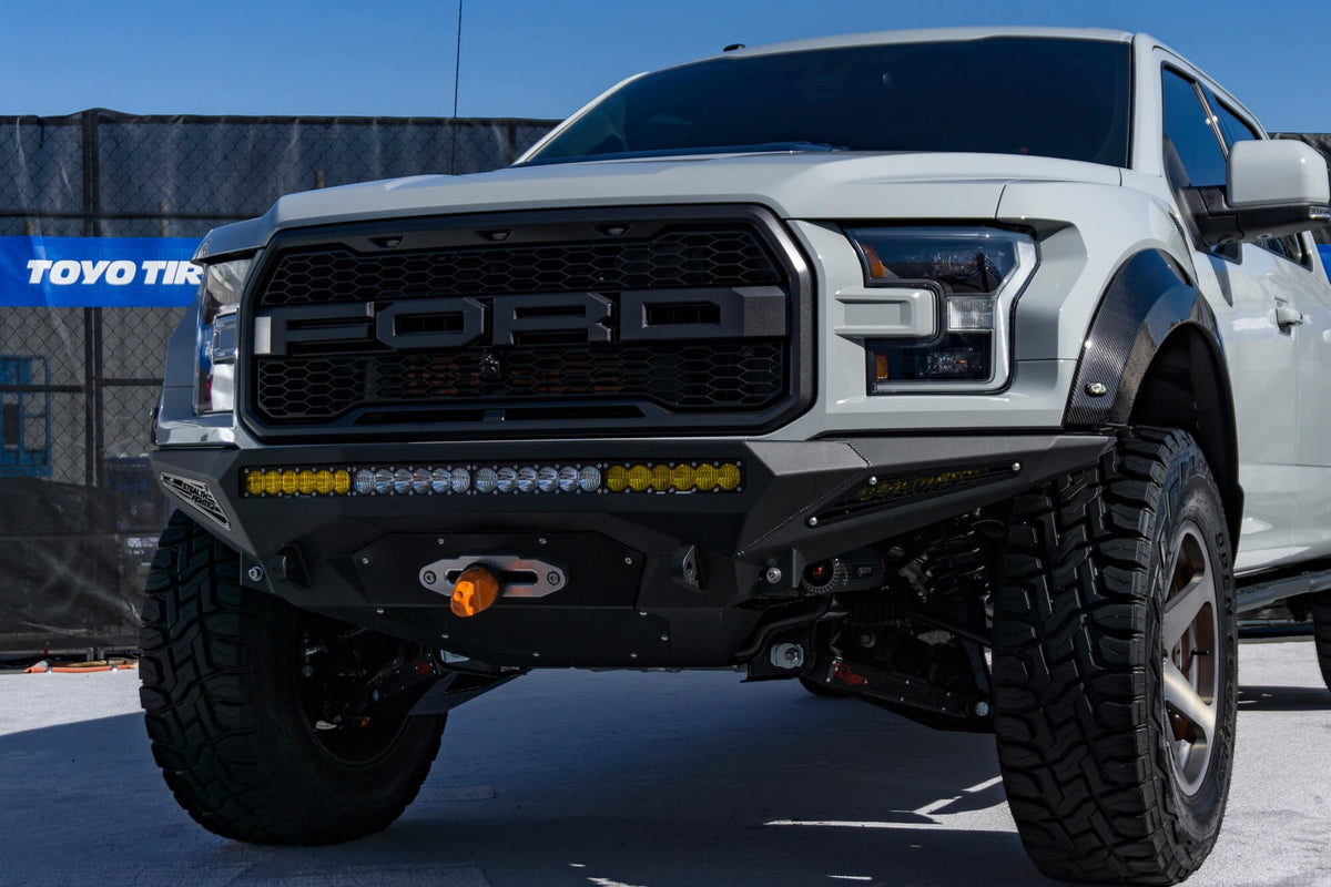 2017-2020 Ford F-150 Raptor Stealth Fighter Front Bumper With Winch Mount - Addictive Desert Designs F111202860103 - view 12