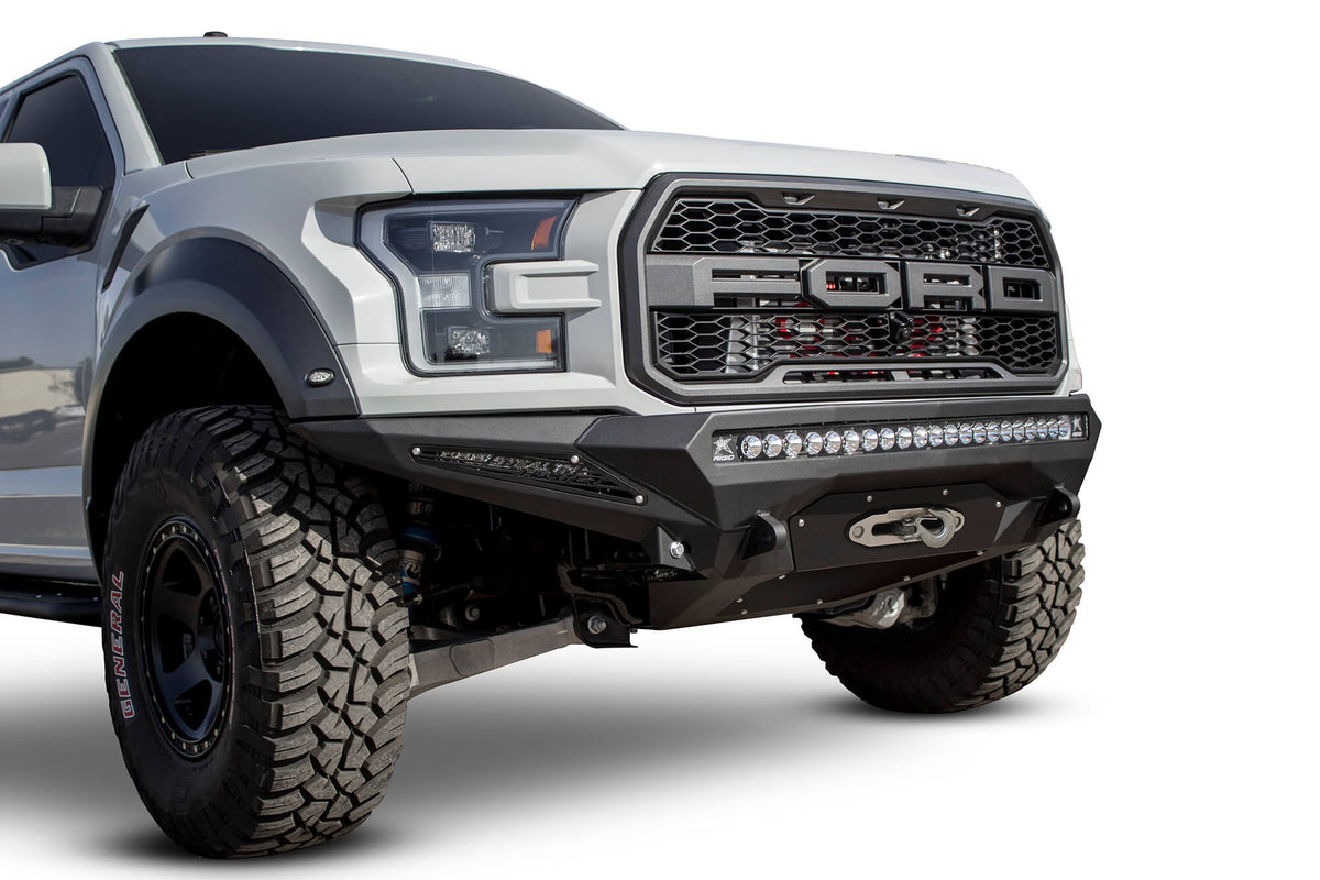 2017-2020 Ford F-150 Raptor Stealth Fighter Front Bumper With Winch Mount - Addictive Desert Designs F111202860103 - view 4