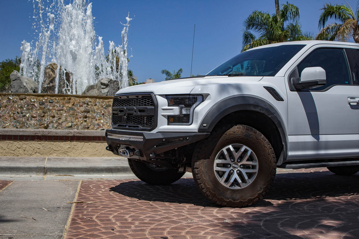 2017-2020 Ford F-150 Raptor Stealth Fighter Front Bumper With Winch Mount - Addictive Desert Designs F111202860103 - view 6