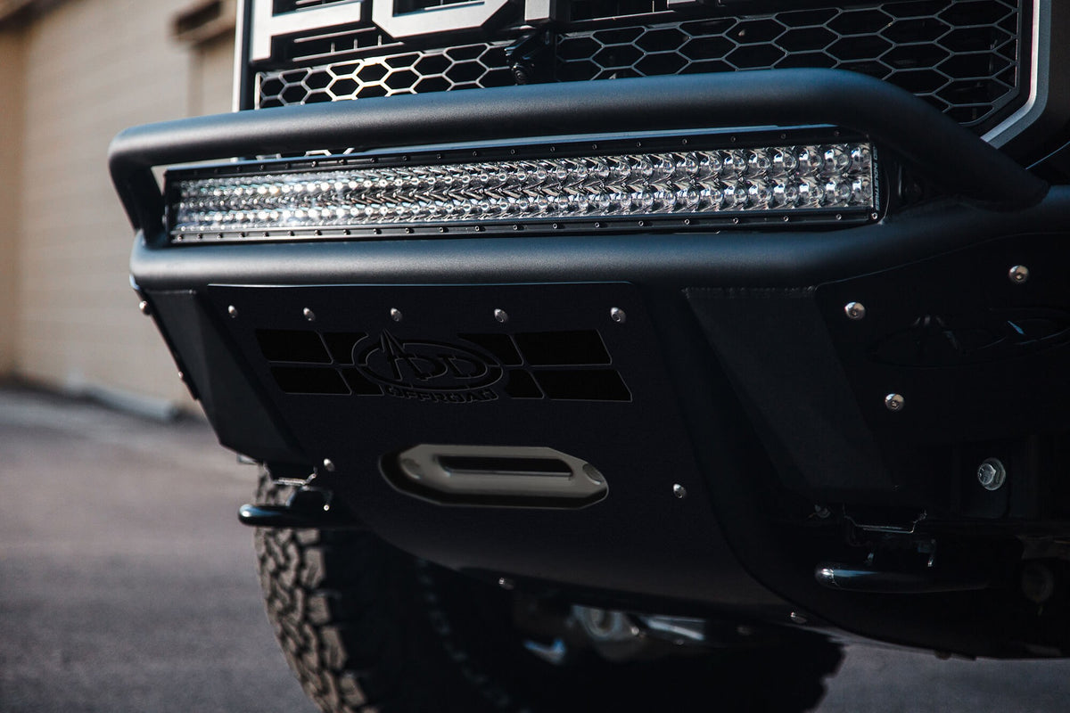 2017-2020 Ford F-150 Raptor Stealth R Front Bumper With Winch Mount - Addictive Desert Designs F113782880103 - view 2