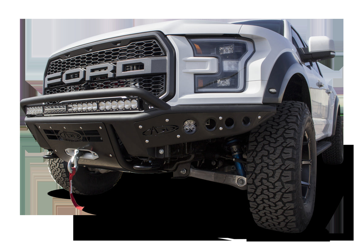 2017-2020 Ford F-150 Raptor Stealth R Front Bumper With Winch Mount - Addictive Desert Designs F113782880103 - view 3