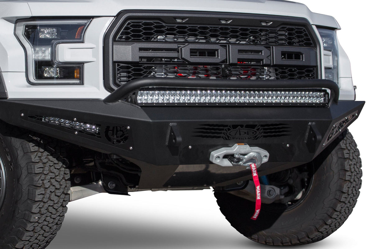 2017-2020 Ford F-150 Raptor HoneyBadger Front Bumper With Winch Mount - Addictive Desert Designs F117382860103
