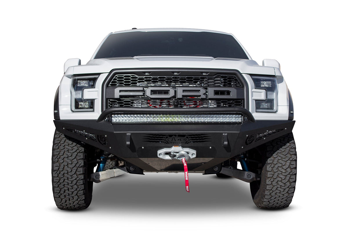 2017-2020 Ford F-150 Raptor HoneyBadger Front Bumper With Winch Mount - Addictive Desert Designs F117382860103 - view 4