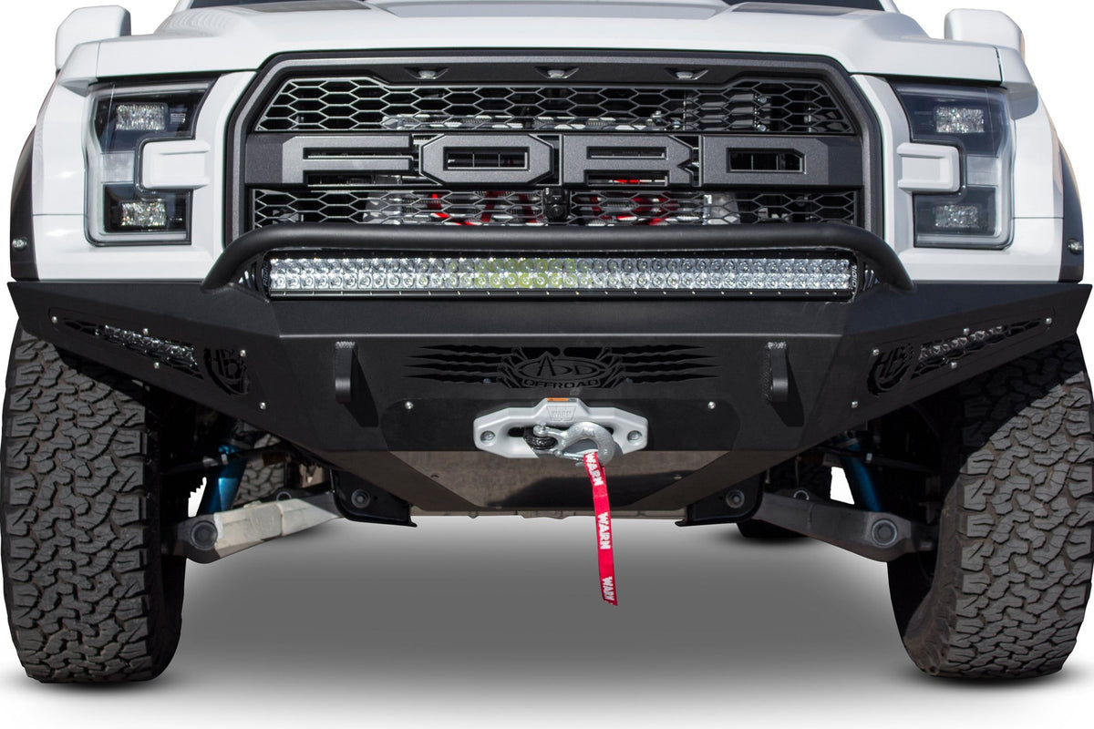 2017-2020 Ford F-150 Raptor HoneyBadger Front Bumper With Winch Mount - Addictive Desert Designs F117382860103 - view 5