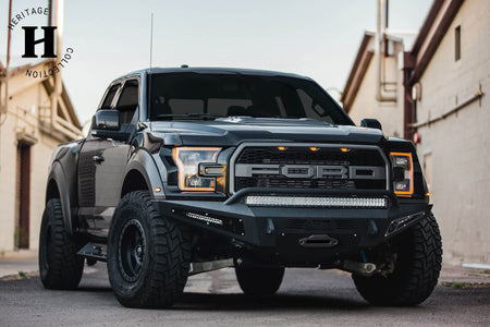 2017-2020 Ford F-150 Raptor HoneyBadger Front Bumper With Winch Mount - Addictive Desert Designs F117382860103 - view 8