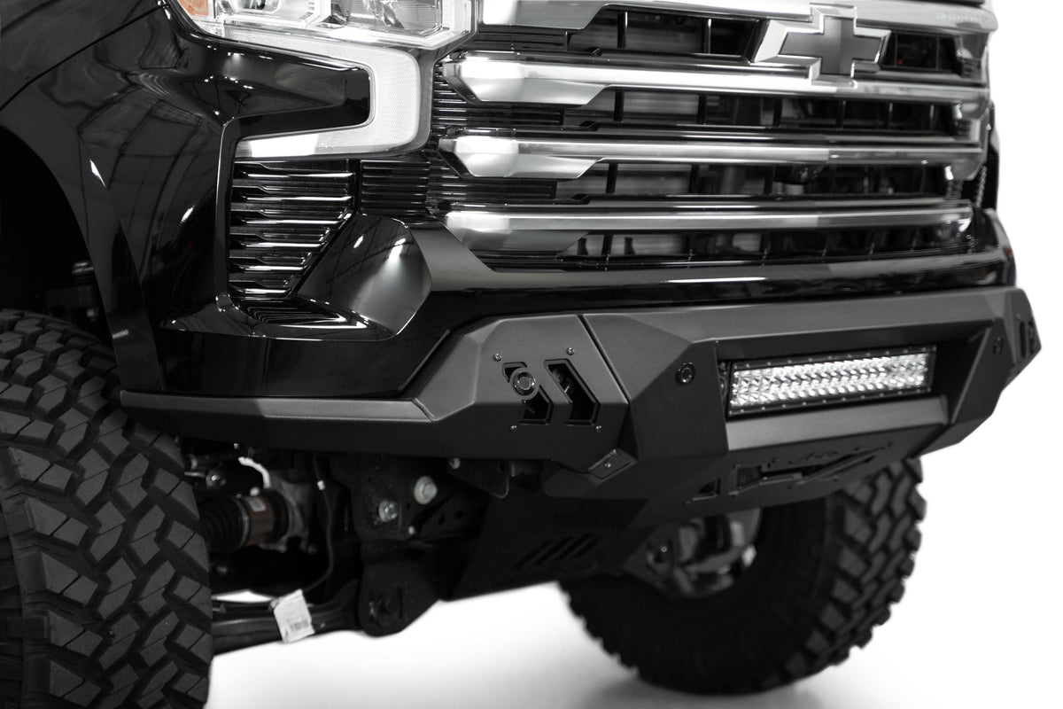 2022+ Chevrolet Silverado 1500 Black Label Front Bumper - Addictive Desert Designs F140300010103 - view 2