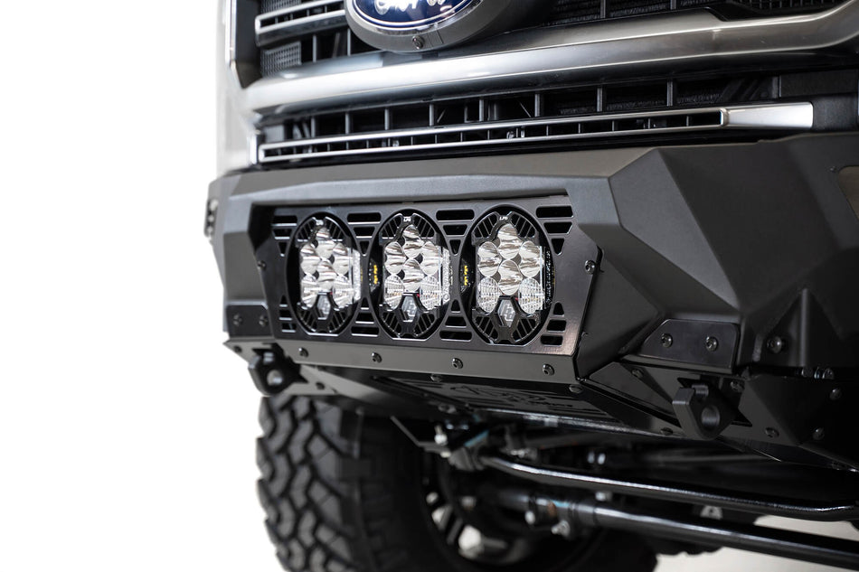 2017-2022 Ford Super Duty F-250 F-350 Bomber Front Bumper Mounts for 3 Baja Designs LP6s - Addictive Desert Designs F160014100103 - view 2