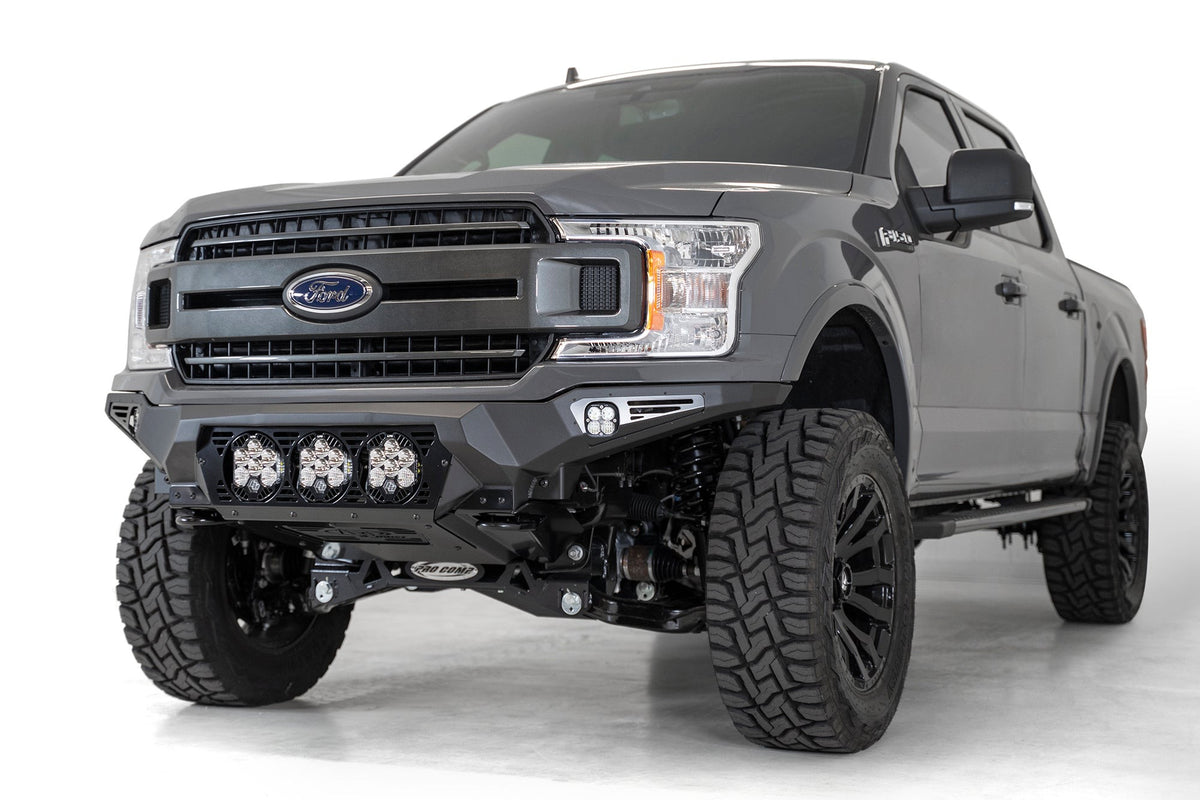 2018-2020 Ford F-150 Bomber Front Bumper Mounts for 3 Baja Designs LP6 Round Lights - Addictive Desert Designs F180014100103 - view 2