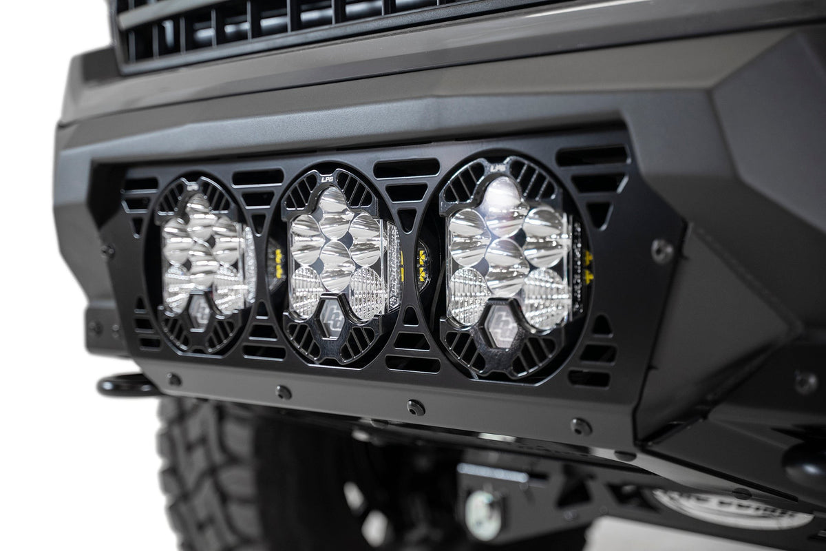 2018-2020 Ford F-150 Bomber Front Bumper Mounts for 3 Baja Designs LP6 Round Lights - Addictive Desert Designs F180014100103 - view 4