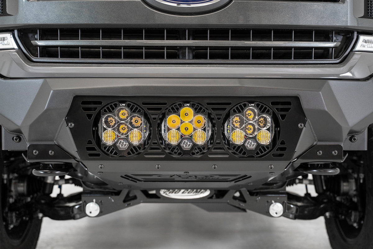 2018-2020 Ford F-150 Bomber Front Bumper Mounts for 3 Baja Designs LP6 Round Lights - Addictive Desert Designs F180014100103 - view 5