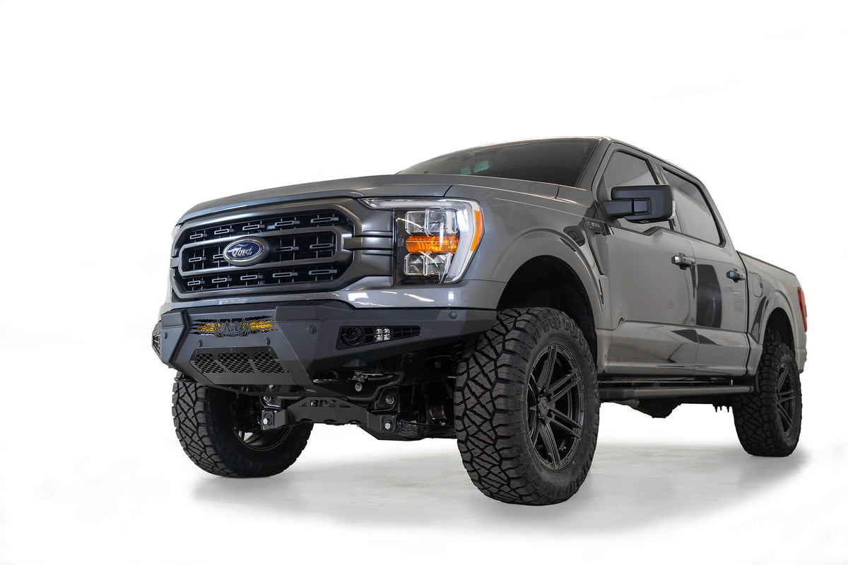 2021-2023 Ford F-150 HoneyBadger Front Bumper With Top Hoop - Addictive Desert Designs F197431040103 - view 6