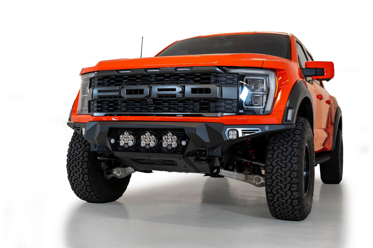 2021+ Ford Raptor Bomber Front Bumper Mounts for 3 Baja Designs LP6 Round Lights - Addictive Desert Designs F210014100103 - view 8