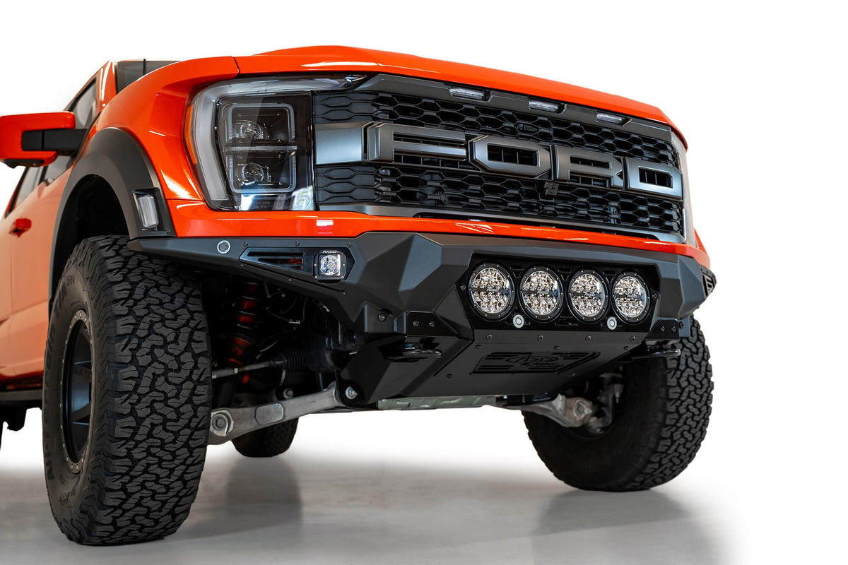 2021+ Ford Raptor Bomber Front Bumper Mounts for 4 rigid 360 6 Inch Round Lights - Addictive Desert Designs F210014110103