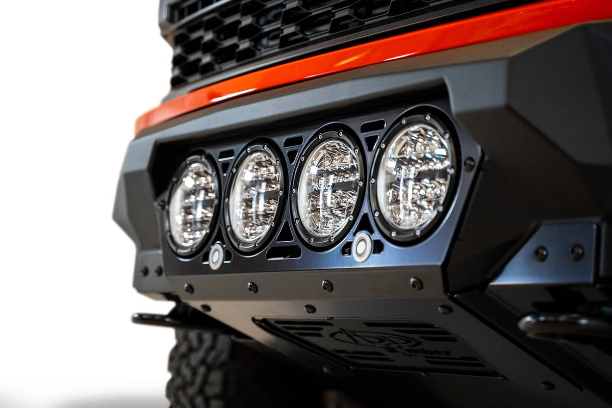 2021+ Ford Raptor Bomber Front Bumper Mounts for 4 rigid 360 6 Inch Round Lights - Addictive Desert Designs F210014110103 - view 6