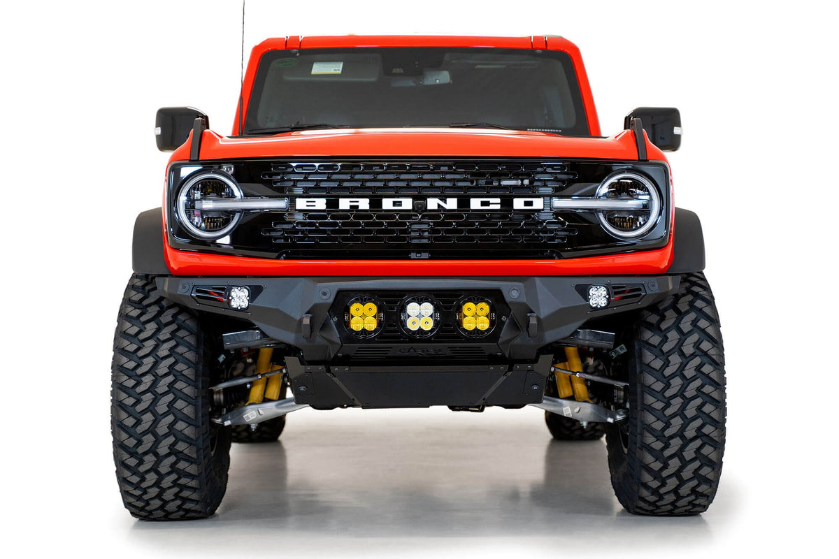 2021+ Ford Bronco Bomber Front Bumper Mounts for Three Baja Designs LP4 Lights - Addictive Desert Designs F230194120103 - view 3