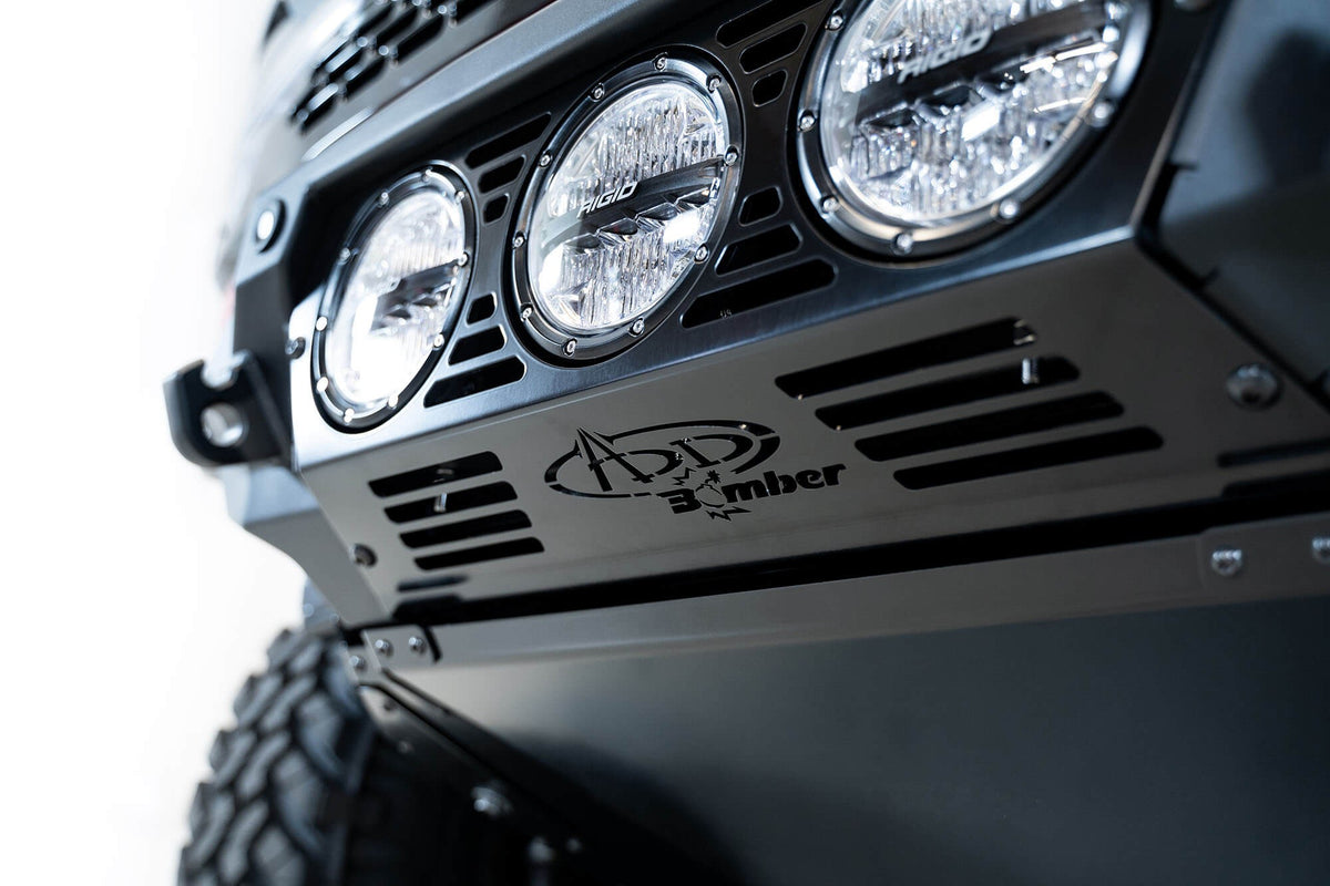 2021+ Ford Bronco Bomber Front Bumper Mounts for three Rigid 360 6 Inch lights - Addictive Desert Designs F230194130103 - view 3