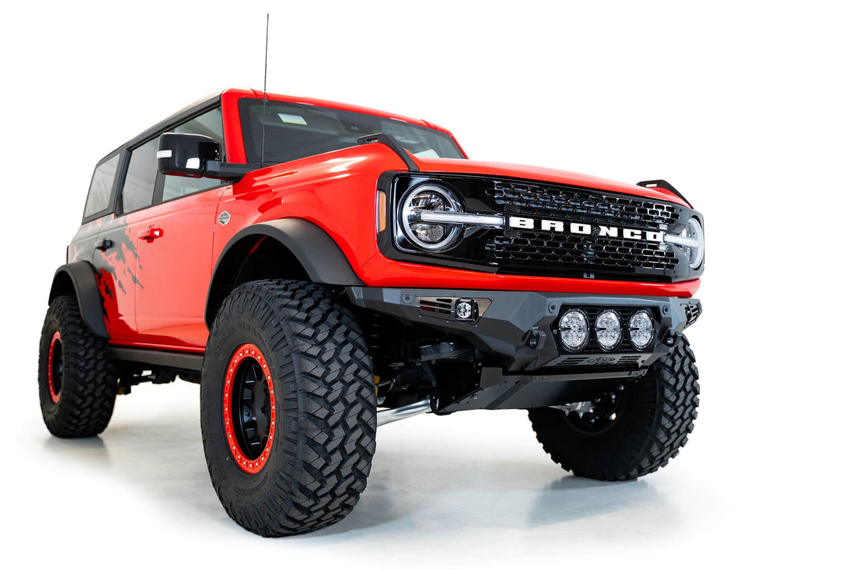 2021+ Ford Bronco Bomber Front Bumper Mounts for three Rigid 360 6 Inch lights - Addictive Desert Designs F230194130103 - view 4