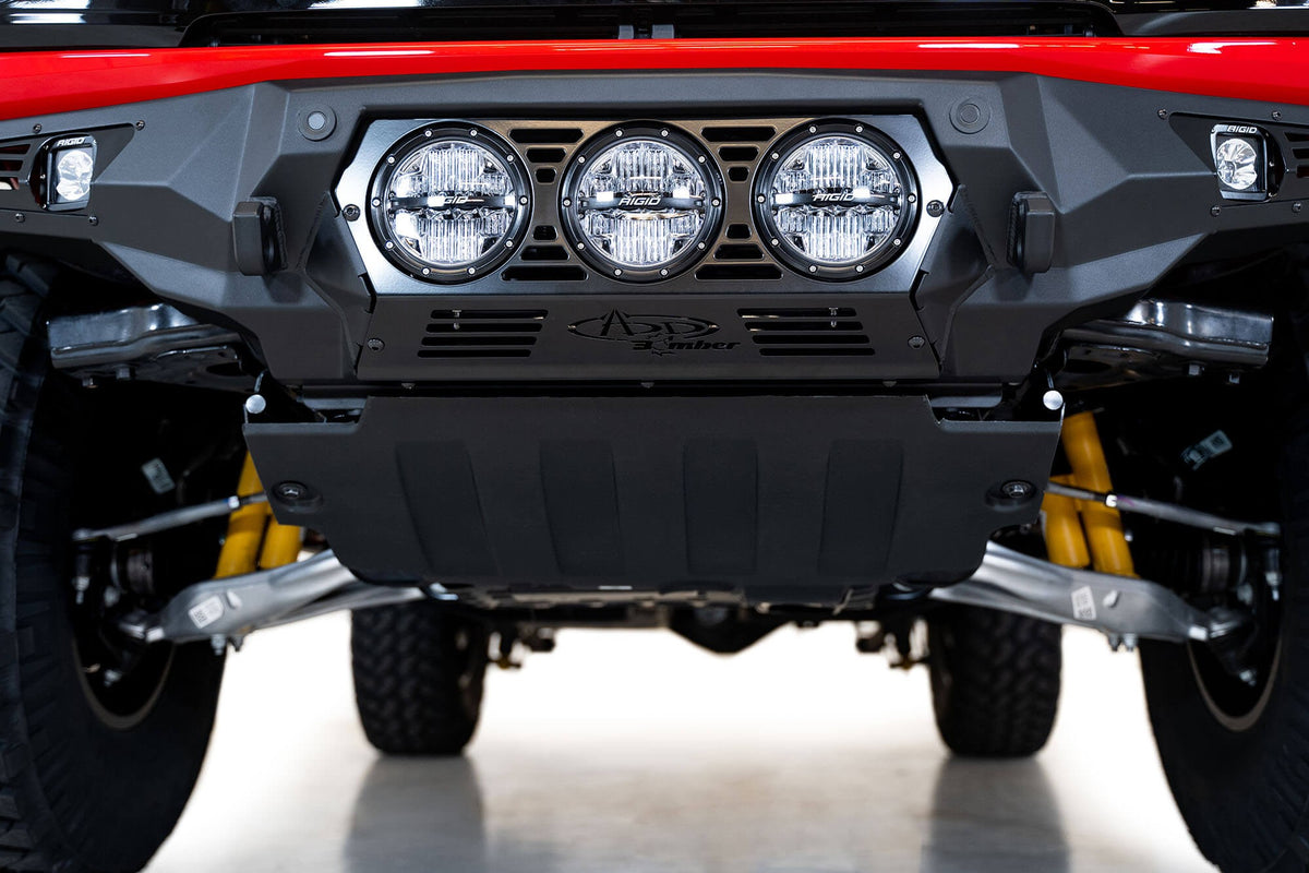 2021+ Ford Bronco Bomber Front Bumper Mounts for three Rigid 360 6 Inch lights - Addictive Desert Designs F230194130103 - view 8