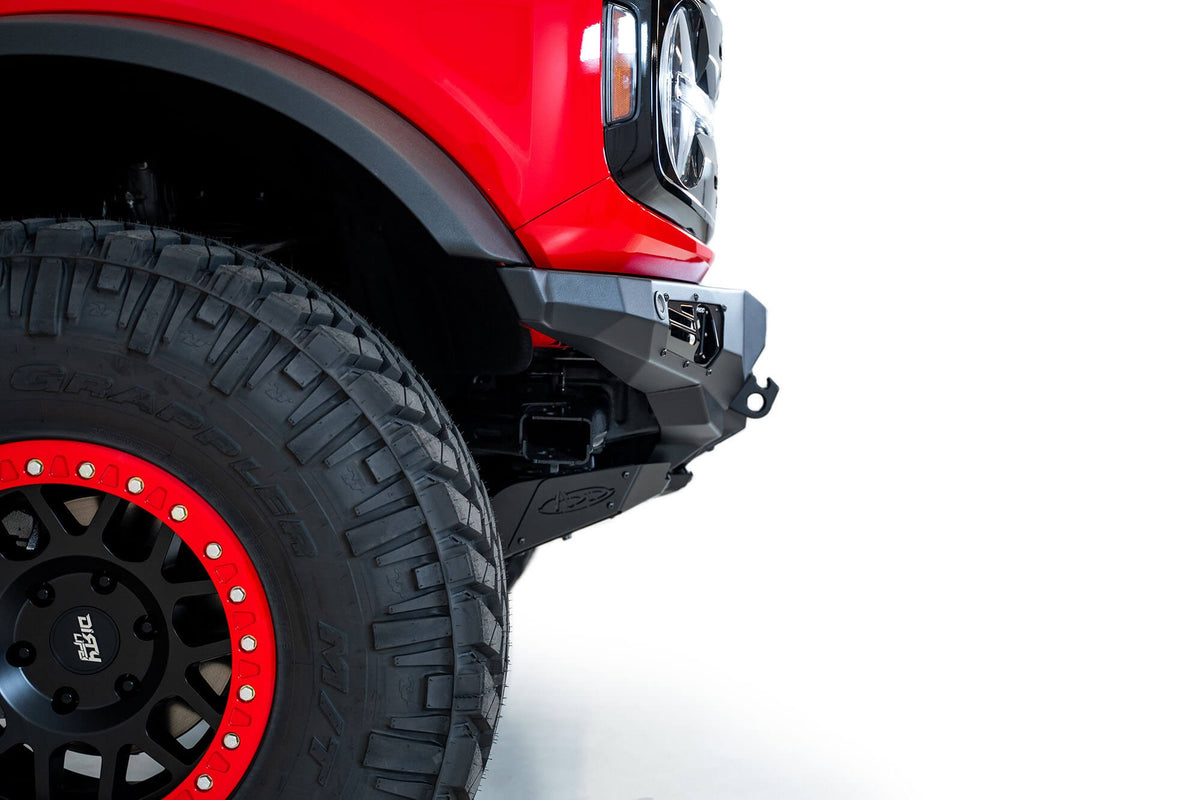 2021+ Ford Bronco Bomber Front Bumper Mounts for three Rigid 360 6 Inch lights - Addictive Desert Designs F230194130103 - view 11