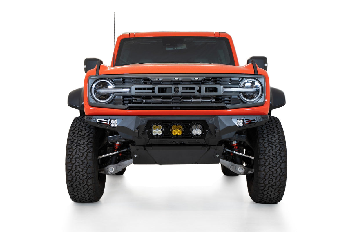 2022+ Ford Bronco Raptor Bomber Front Bumper Mounts for 3 Baja LP4 Lights - Addictive Desert Designs F260014120103 - view 2
