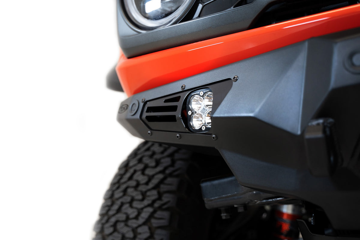 2022+ Ford Bronco Raptor Bomber Front Bumper Mounts for 3 Baja LP4 Lights - Addictive Desert Designs F260014120103 - view 6