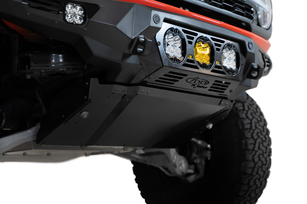 2022+ Ford Bronco Raptor Bomber Front Bumper Mounts for 3 Baja LP4 Lights - Addictive Desert Designs F260014120103 - view 9