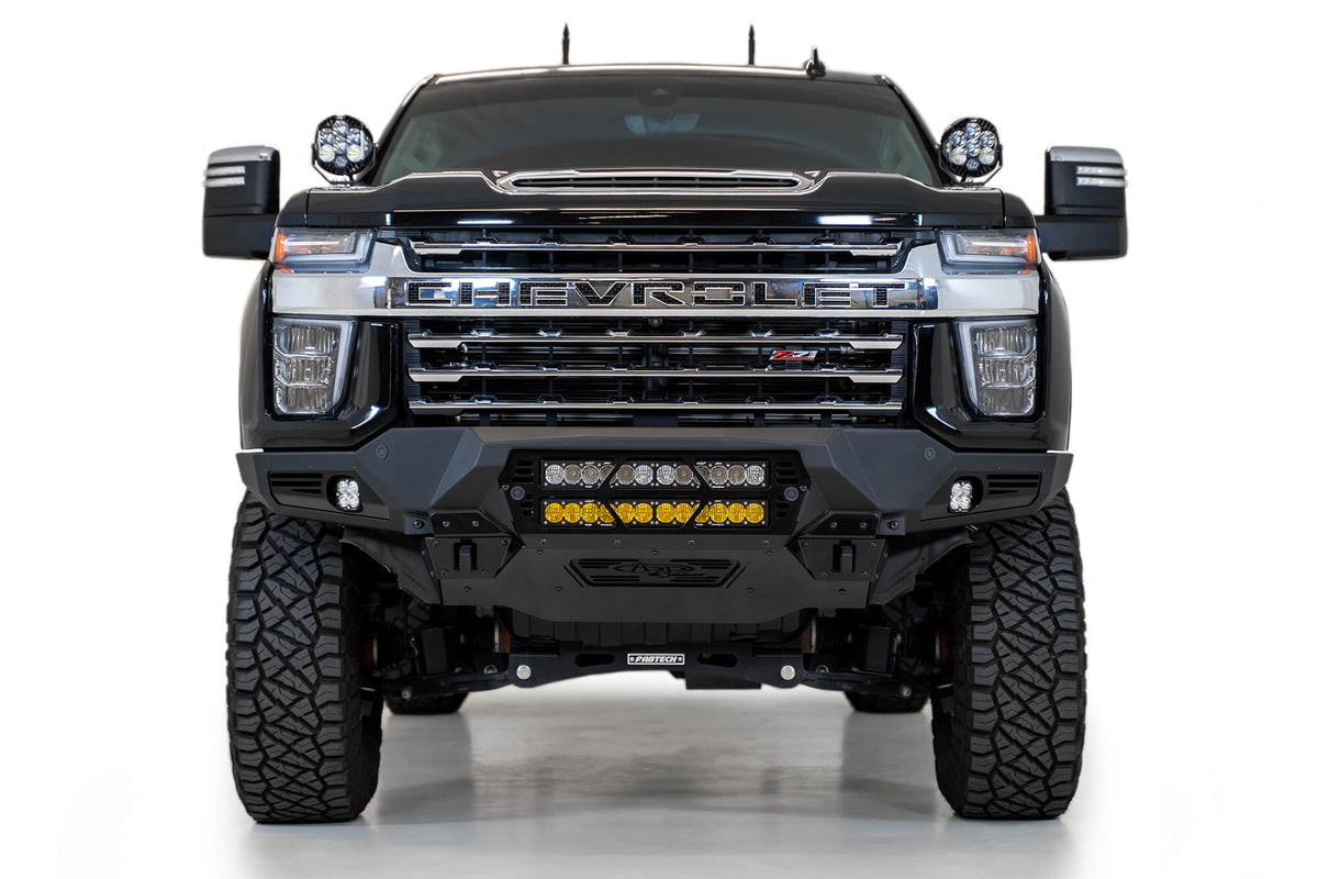 2020-2023 Chevrolet Silverado 2500/3500 Bomber Front Bumper Mounts for two 20 Inch light bars - Addictive Desert Designs F270012140103 - view 2