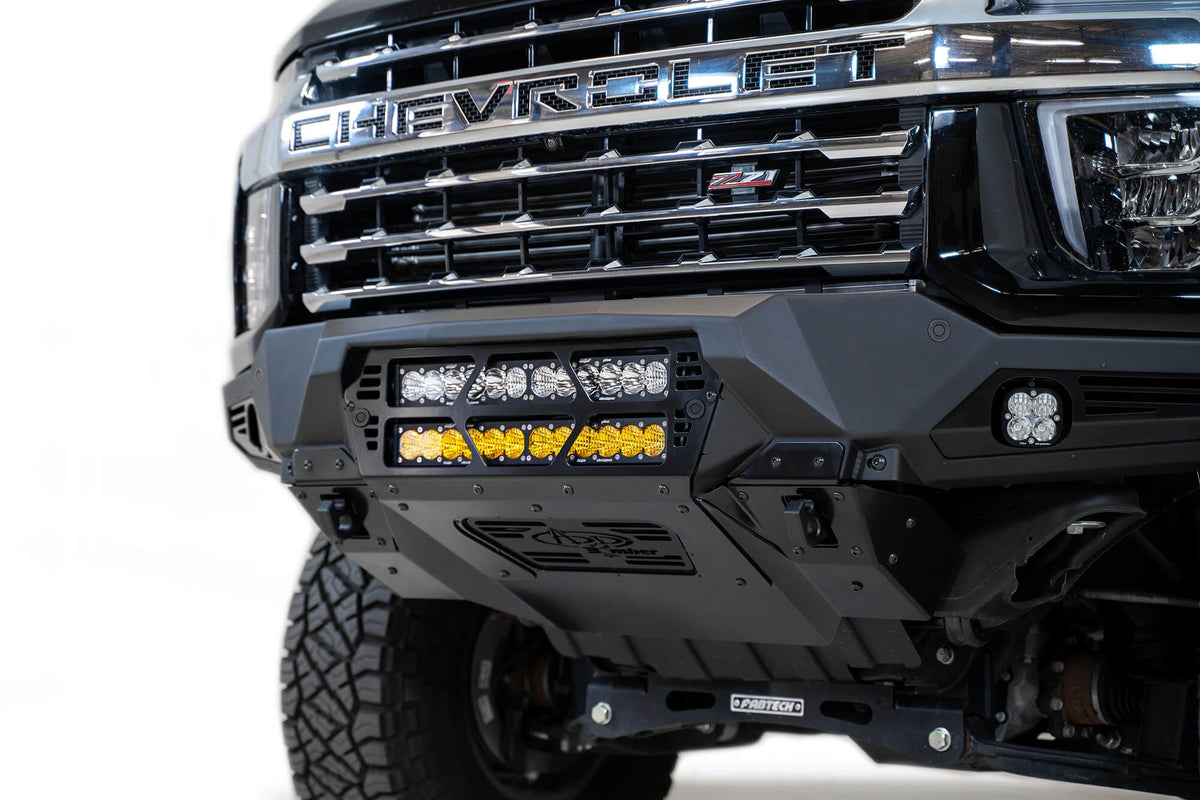 2020-2023 Chevrolet Silverado 2500/3500 Bomber Front Bumper Mounts for two 20 Inch light bars - Addictive Desert Designs F270012140103 - view 5