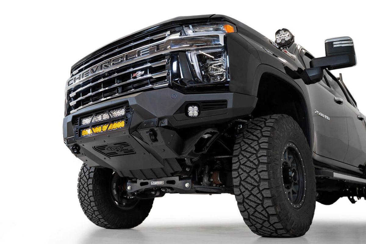 2020-2023 Chevrolet Silverado 2500/3500 Bomber Front Bumper Mounts for two 20 Inch light bars - Addictive Desert Designs F270012140103 - view 6