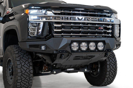 2020-2023 Chevrolet Silverado 2500/3500 Bomber Front Bumper Mounts for 4 rigid 360 6 Inch round lights - Addictive Desert Designs F270014110103