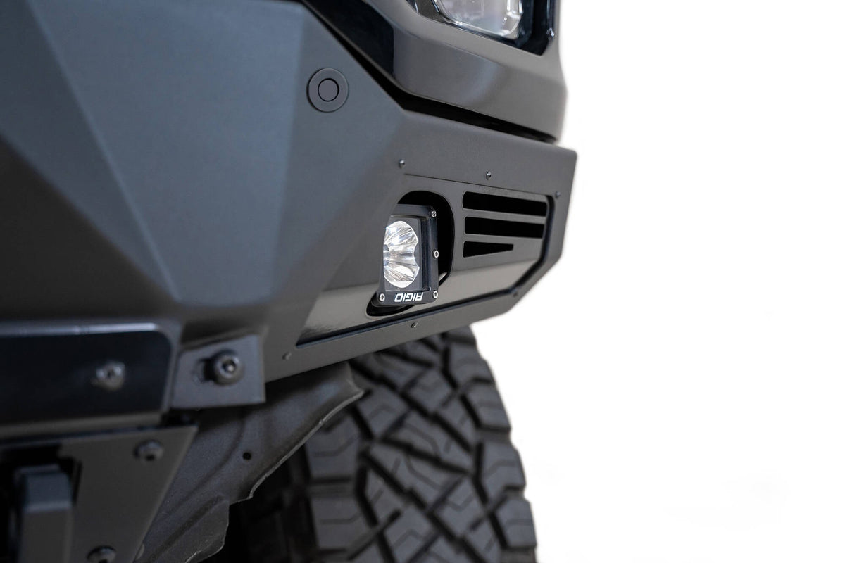 2020-2023 Chevrolet Silverado 2500/3500 Bomber Front Bumper Mounts for 4 rigid 360 6 Inch round lights - Addictive Desert Designs F270014110103 - view 5