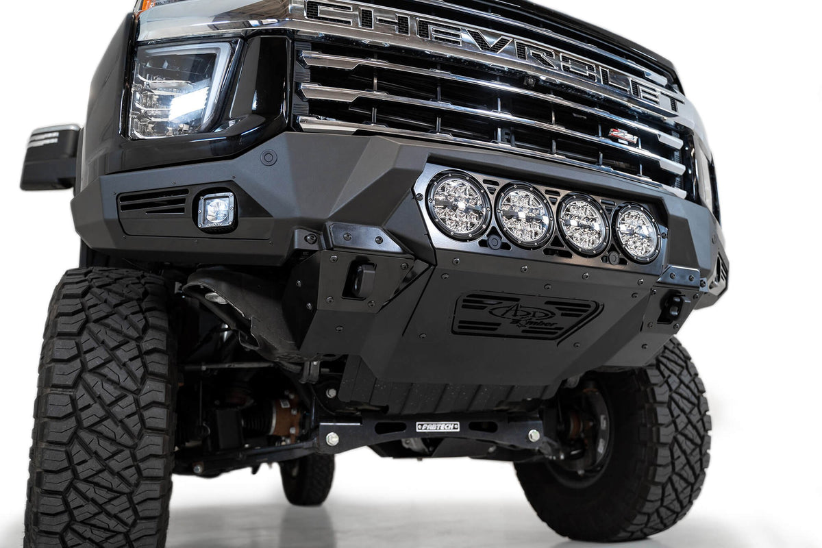 2020-2023 Chevrolet Silverado 2500/3500 Bomber Front Bumper Mounts for 4 rigid 360 6 Inch round lights - Addictive Desert Designs F270014110103 - view 7