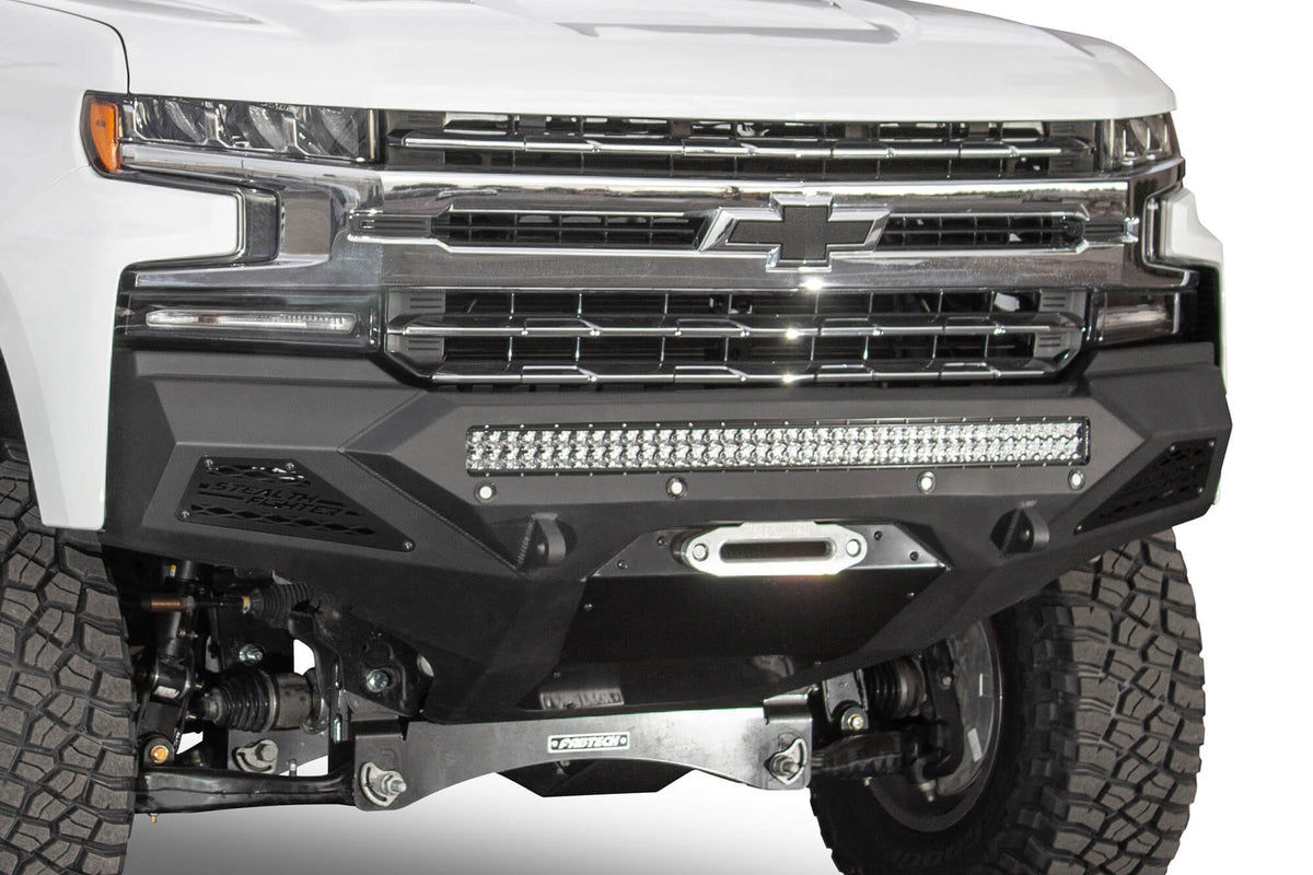 2019-2022 Chevrolet Silverado 1500 Stealth Fighter Front Bumper With Winch Mount - Addictive Desert Designs F441423030103