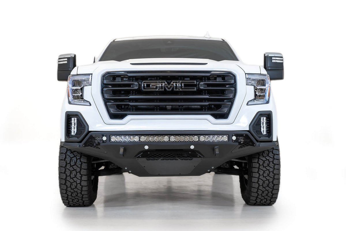 2019-2022 GMC Sierra 1500 Stealth Fighter Front Bumper Universal mounts for up to 10 cube lights or a 40 Inch light bar - Addictive Desert Designs F471763030103 - view 9